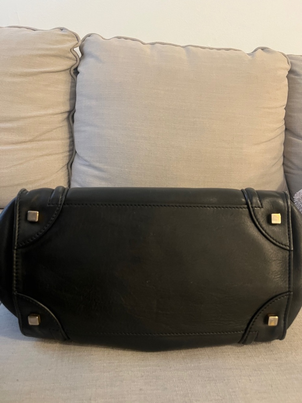 Celine Black Leather Tote with Gold Hardware - Picture 9 of 12